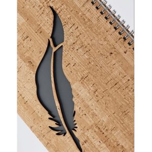 ⁦كشكول 128 ورقة مقاس 20*28 سم سلك لولبي جلد حفر ليزر⁩ - الصورة ⁦3⁩